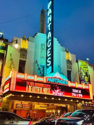a theater with cars parked in front of it at Chic Hollywood Dream Large Studio in Los Angeles