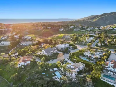 an aerial view of a town with houses at Villa Azure - by Stay Awhile Villas in Malibu