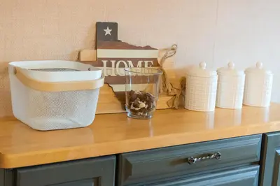 a counter with a basket and other items on it at Fullerton Family-Ready- 9 min to Disneyland in Fullerton