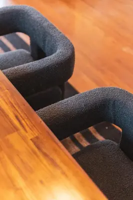 a piece of black fabric sitting on top of a table at Quaint Updated 2 bedroom 1 bathroom Cottage Near Larchmont Village in Los Angeles