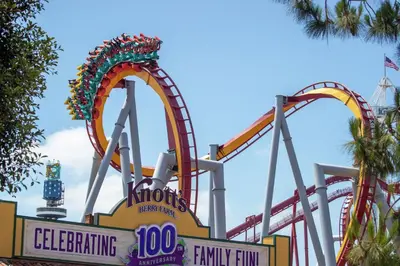 a roller coaster at a theme park at Bright & Cozy Getaway with Pool Free Parking 10 mins Disneyland in Santa Ana