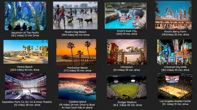 a collage of different pictures of different attractions at 8670 San Carlos - South Gate CA - The Best 2 Rooms in South Gate