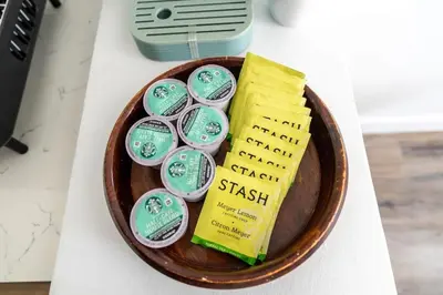 a cake with a measuring tape and a bowl of snacks at Cozy Studio in Hollywood in Los Angeles