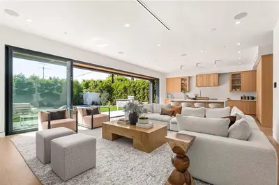 a living room with a couch and a table at Stunning 5BR in Studio City W. Pool, and Jacuzzi in Los Angeles
