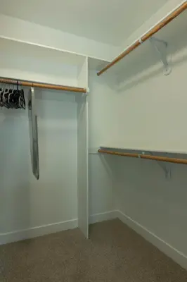 a closet with a knife on a shelf at Modern Serenity Apartment for a Comfortable Stay in Glendale