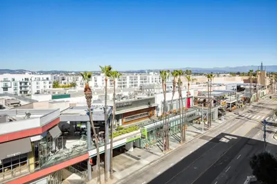 an aerial view of a city with palm trees at Marina del Rey 2BR w Pool Gym nr beach LAX-636 in Los Angeles