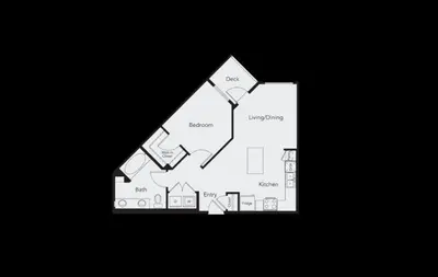 a picture of a floor plan of a house at The Mandarin at Main Place - Free Disney Gift Gard in Orange