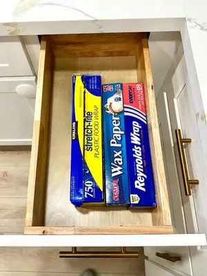 a group of snacks in a drawer of a refrigerator at The Mills Retreat in Whittier Near Disney in Whittier
