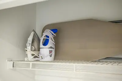 a white and blue jug on a shelf in a refrigerator at Charming 3BR Apartment | Near Disney + Arcade in Placentia