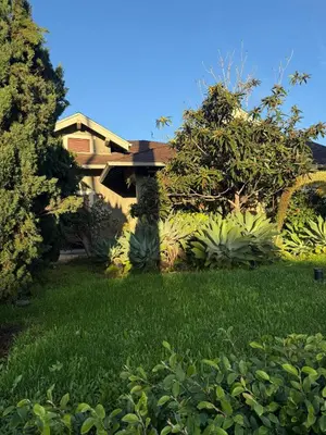 a house with a yard with green grass at Family gateway in the heart of Los Angeles 2bedroom 2bath backyard in Los Angeles