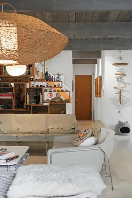 a living room with a couch and a table at New Listing Modern Hollywood Hills Sanctuary by Colby & Conrad in Los Angeles