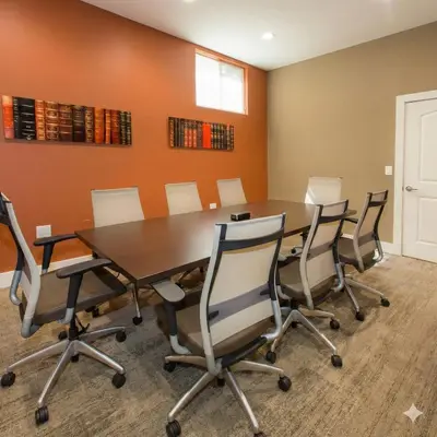 a conference room with a table and chairs at Evera Residence- 1Bed with Free Parking, Pool and Sauna in Los Angeles
