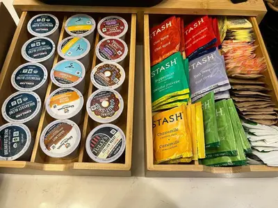 a wooden crate filled with different types of food at The Sycamore Suite in Santa Clarita
