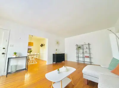 a living room with a couch and a table at Spacious 3BR House Culver City Santa Monica & West LA in Los Angeles