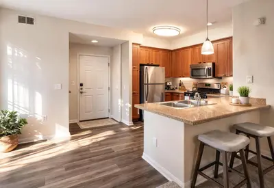 an open kitchen with a sink and a counter top at SereneStays Marina Del Rey Getaway - Right By The Marina in Los Angeles