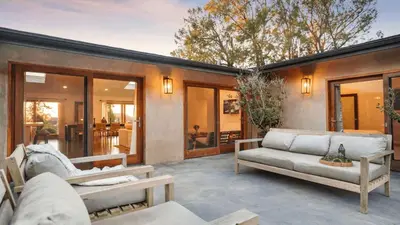 a patio with two couches and a couch at The Malibu Ranch Retreat by AvanStay Malibu Escape • Valley Views Near Zuma The Ranch Malibu in Malibu