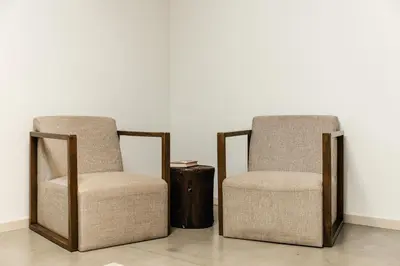 two chairs sitting next to each other in a room at Fabulous and Spacious 2 level LOFT with Pool GyM Parking in Los Angeles