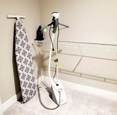 a hair dryer in the corner of a room at Spacious 2 bed 2 bath, Pool, Hottub, Wifi, 24 hr Fitness, Parking in Los Angeles