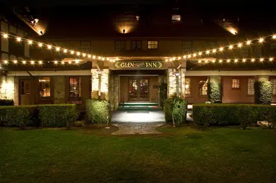 a building with a bunch of lights on it at Glen Tavern Inn in Santa Paula