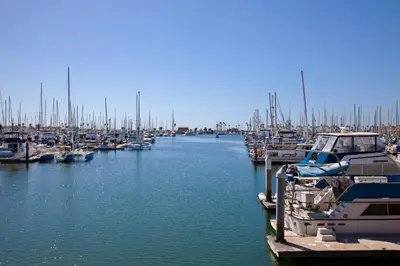 a bunch of boats docked in a marina at Holiday Inn Express Hotel & Suites Ventura Harbor by IHG in Ventura