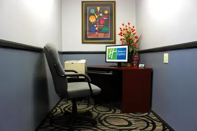 an office with a chair and a computer on a desk at Holiday Inn Express Van Nuys by IHG in Van Nuys