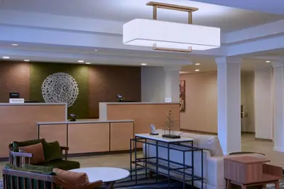 a lobby of a hospital with a waiting room at Fairfield Inn and Suites San Bernardino in San Bernardino