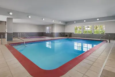 a large swimming pool in a hotel room at Residence Inn by Marriott Palmdale Lancaster in Palmdale