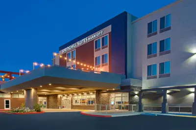 a rendering of the front of a hotel at SpringHill Suites by Marriott Huntington Beach Orange County in Huntington Beach