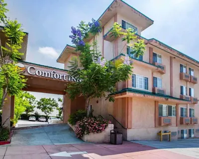a building with a sign in front of it at Comfort Inn Monterey Park - Los Angeles in Monterey Park