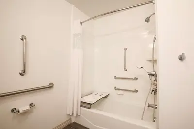 a bathroom with a shower and a tub at Hampton Inn & Suites Camarillo in Camarillo