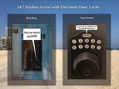 a picture of a box with a electronic door lock at Casa Bonita Apartments in Long Beach