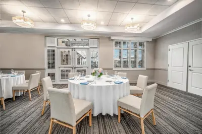 a conference room with a table and chairs at Jamaica Bay Inn Marina Del Rey Tapestry Collection by Hilton in Los Angeles