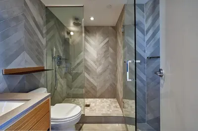 a bathroom with a toilet and a shower at Mayumi in Los Angeles