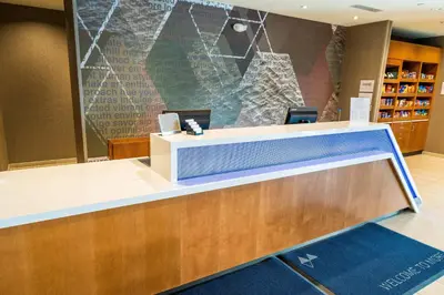 a cashier counter in a store at SpringHill Suites by Marriott Ontario Airport/Rancho Cucamonga in Ontario