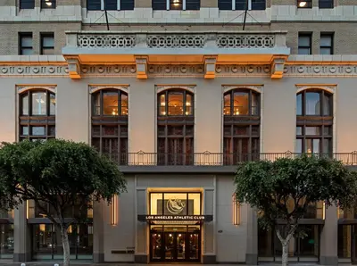 a facade of a building with trees in front of it at Los Angeles Athletic Club in Los Angeles
