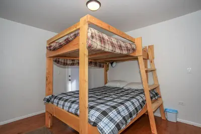 a bedroom with bunk beds in a house at Mountain Modern-1743 by Big Bear Vacations in Big Bear Lake