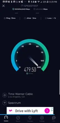 a speedometer on a phone screen with a car speedometer at Anchor Pointe Inn in Wilmington