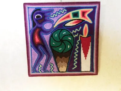 a picture of a painting on a wall at Ocean View Casita in Los Angeles