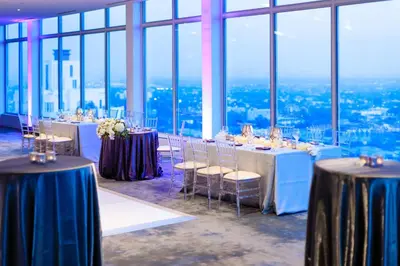 a set of tables in a room with a view at Andaz West Hollywood, By Hyatt in Los Angeles