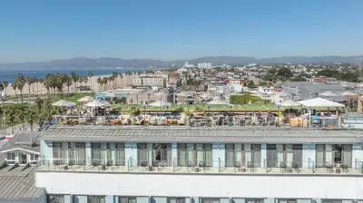 a view of a city from a building at Hotel Erwin Venice Beach in Los Angeles
