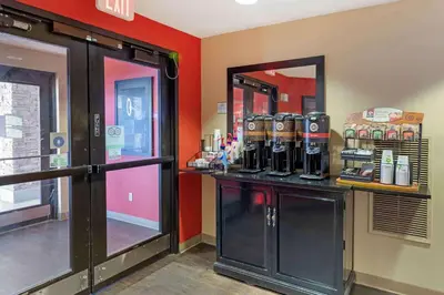 a bar with a counter with bottles of beer at Extended Stay America Suites - Los Angeles - Chino Valley in Chino