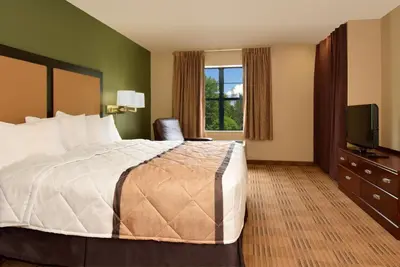 a hotel room with a bed and a television at Extended Studio Hotel Suites - Los Angeles - San Dimas in San Dimas