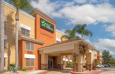 a hotel with a sign on the front of it at Extended Stay America Suites - Los Angeles - Torrance - Del Amo Circle in Torrance