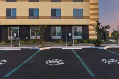 a parking lot in front of a building at Fairfield Inn & Suites by Marriott Moorpark Ventura County in Moorpark