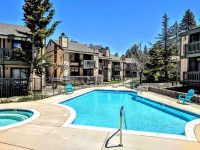 a swimming pool at a apartment complex at Boulder Creek -1417 by Big Bear Vacations in Big Bear Lake