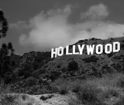 a hollywood sign sitting on top of a mountain at Value Inn in Sylmar