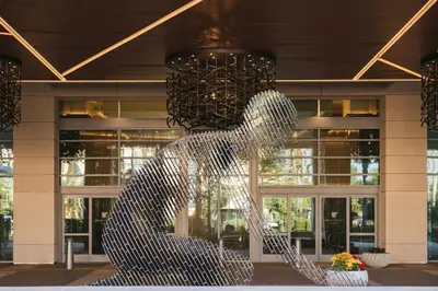 a metal sculpture in front of a building at JW Marriott, Anaheim Resort in Anaheim