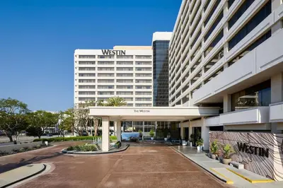 a building with a sign on top of it at The Westin Los Angeles Airport in Los Angeles