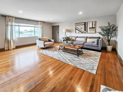 a living room with a couch and a table at Top Pick Apartment Near Grocery Store Parking CCD in Culver City