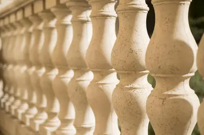 a close up of a white railing on a balcony at Ayres Hotel Manhattan Beach in Hawthorne